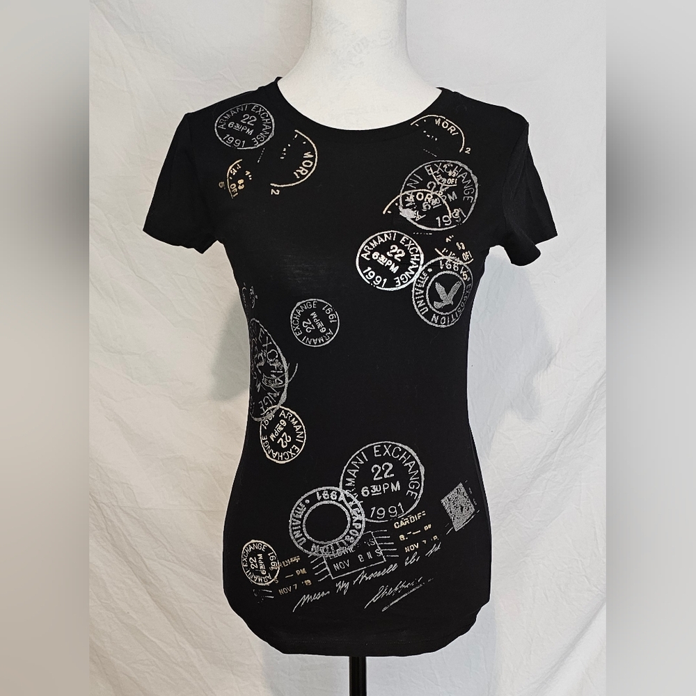 *EUC* Armani Exchange Black Graphic Tee